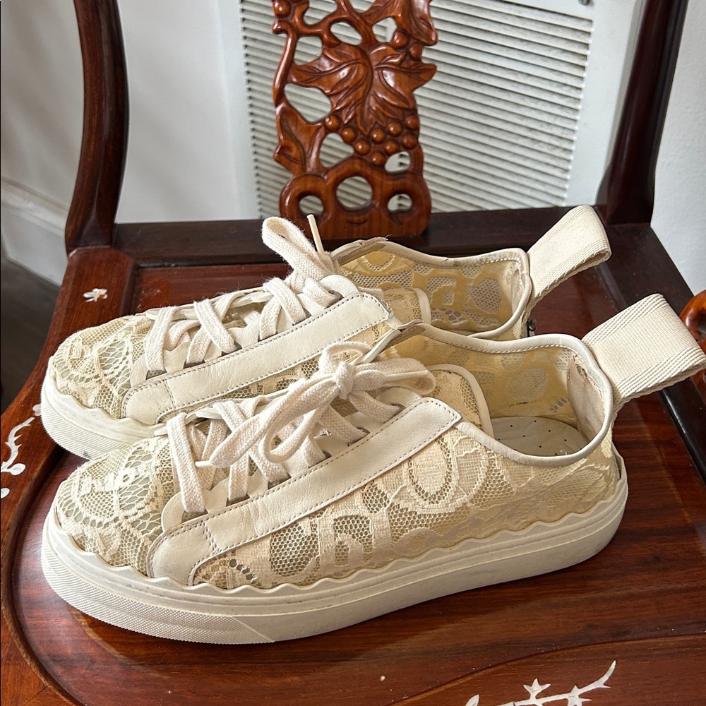 Chloe Lauren Lace Sneakers - Picture 3 of 4